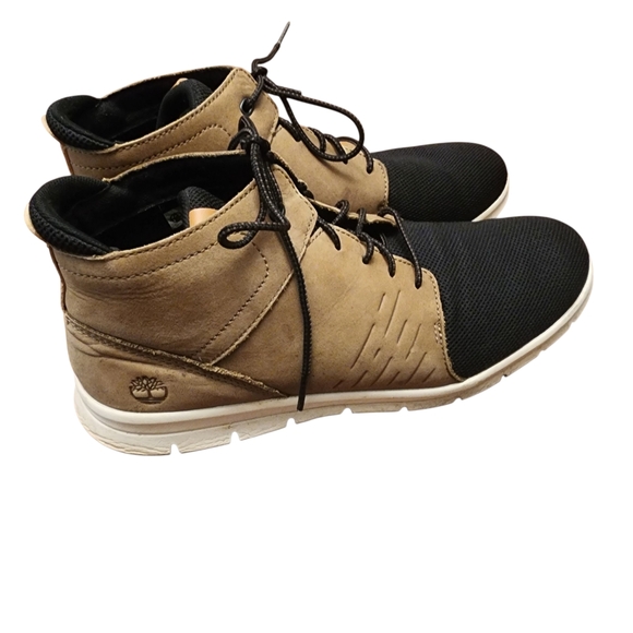 Timberland Men's Black and Tan Sneakers Size 12 - Picture 4 of 10